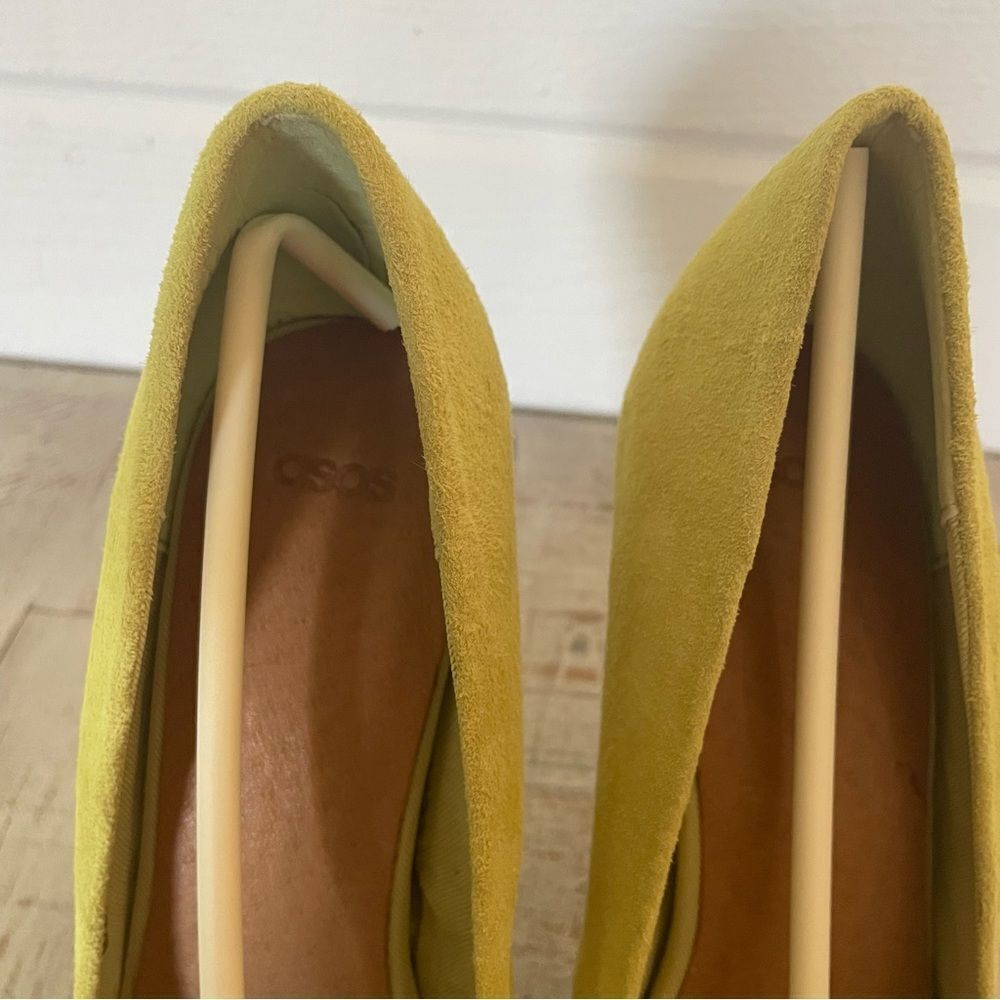 ASOS Lime Green Suede Pointed Toe High Heel Shoes Size 6 - Picture 13 of 13